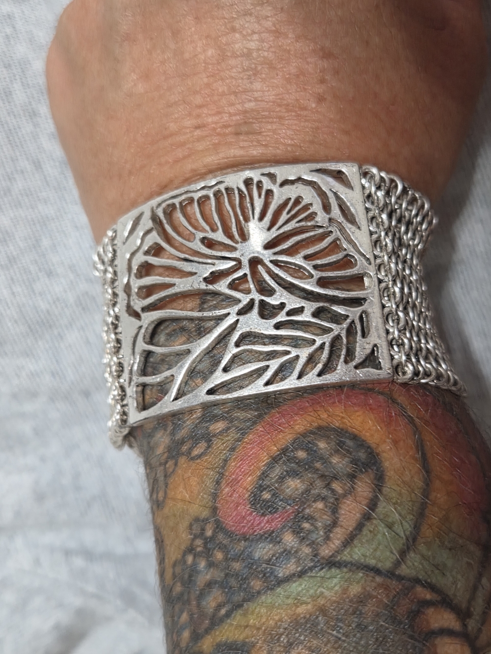 Kenneth COLE Silver Butterfly Cutout Mesh Bracelet - Women Jewelry